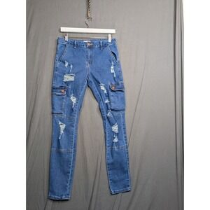 Blue Turtle Tobi Skinny Jeans Stretch  Distressed Womens Blue Size‎ 7